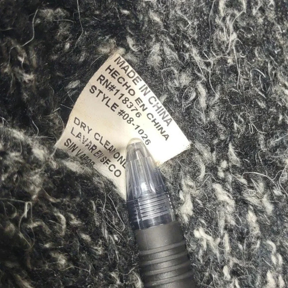 Vintage Hendi Ruffle Sweater Cardigan Faux Fur Trench Wool Belt - Picture 13 of 16